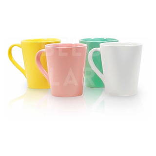 Conjunto 4 Canecas Xícaras 300ml Tulipa Lisa Coloridas Café Conjunto 4 Canecas Xícaras 300ml Tulipa Lisa Coloridas Café