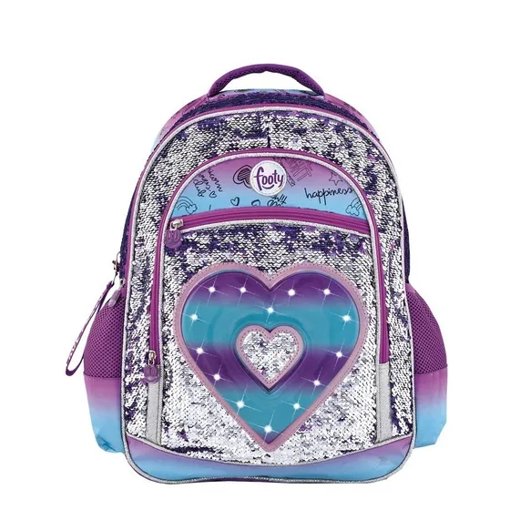 Mochila Footy Espalda Con Luces Y Lentejuelas Temp 2020