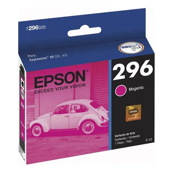 Cartucho De Tinta Epson 296m Color Magenta De 4 Ml