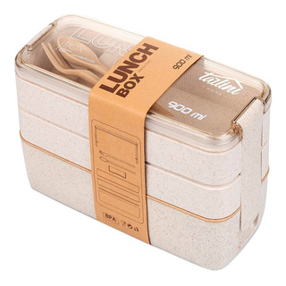 Lonchera Contenedor Comida Lunch Box Escuela Cubiertos 3 Niv Lonchera Contenedor Comida Lunch Box Escuela Cubiertos 3 Niv