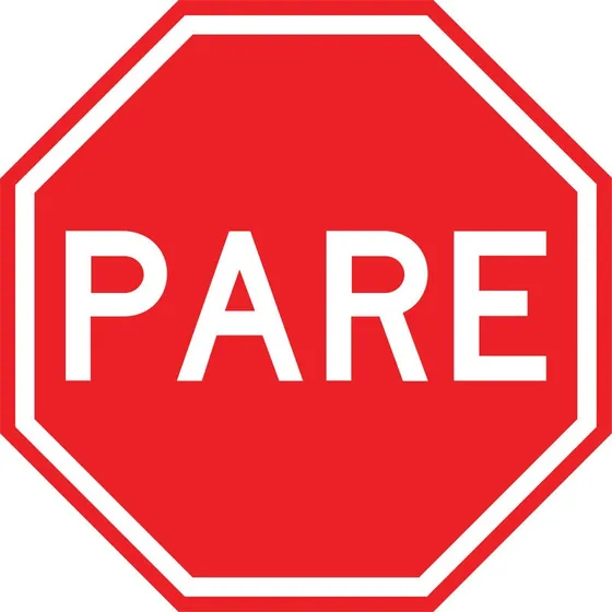 Placa De Transito 50x50cm R-1 Parada Obrigatória