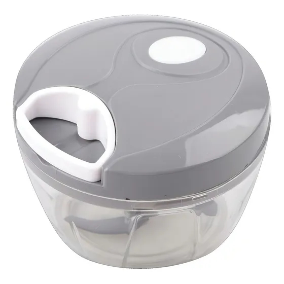 Mini Processador Triturador Alimentos Manual 3 Lâminas 500ml Cor Cinza Verm