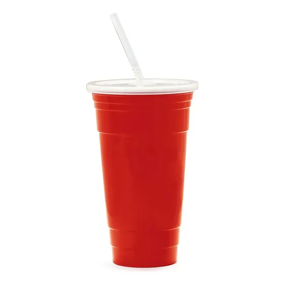 Go Vaso Plastico Reutilizabl 32 Onza Color Rojo 1
