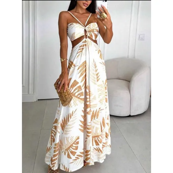 Vestido Largo Casual Playero Chic Para Dama - Nuevo-
