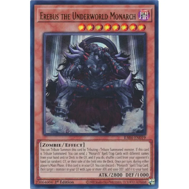 Erebus The Underworld Monarch (ur) / Mystery Tcg Ra04-en019-ur Inglés