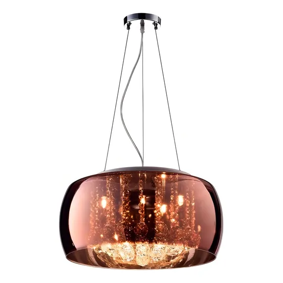 Pendente Cristal Bella Soho Cobre 50cm P/ 6xg9 Pd001co St576 110V/220V