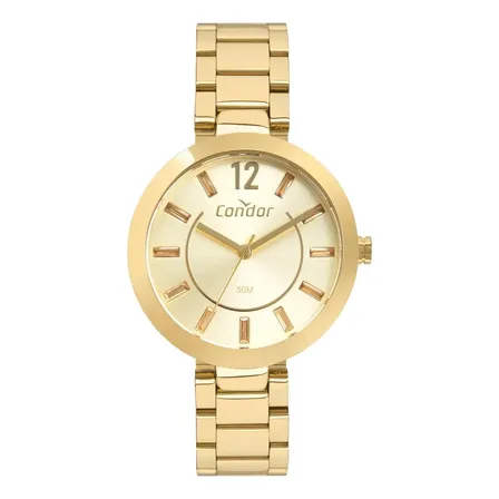 Kit Relógio Condor Feminino Dourado Co2035ncb/k4x Dourado Champanhe