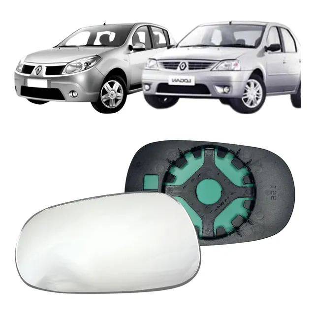 Vidro Espelho Retrovisor Renault Sandero Logan 2007 2008 Le