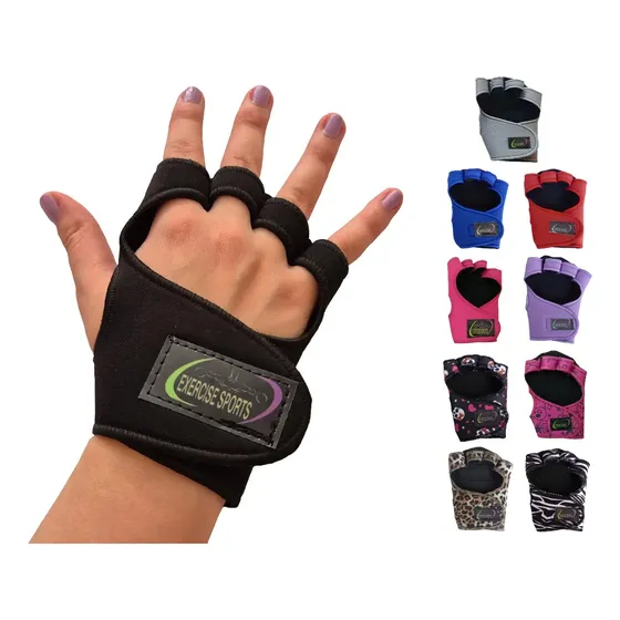 Luva Academia Unissex S/ Polegar Musculação Fitness 10 Cores