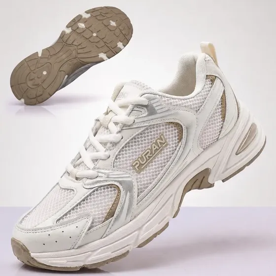 Zapatillas Mujer Urbanas Ligeras Transpirables Beige