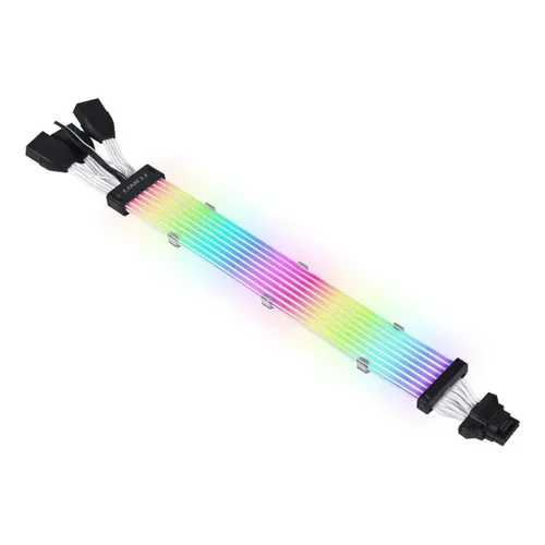 その他 Lian-Li STRIMER PLUS 16PIN-8 V2&24pin Cabo Extensor Strimer Plus V2 PW16-8PV2 RGB 16 Pinos Lian Li
