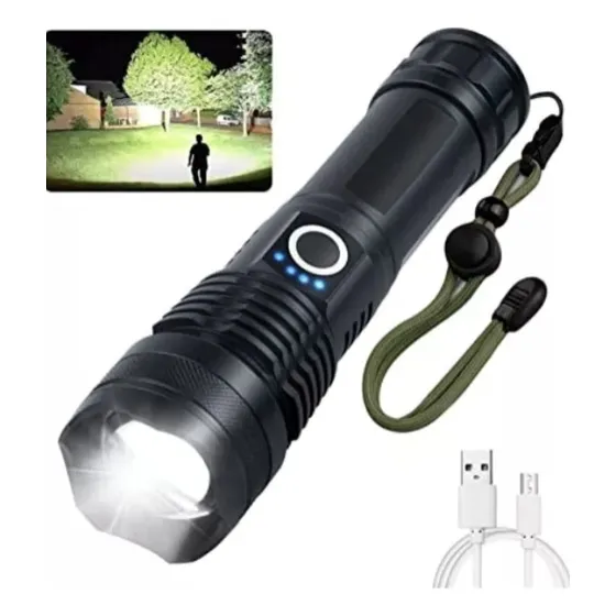 Linterna P50 Táctica Militar Camping Led Zoom Recargable