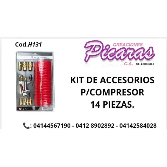 Kit De Accesorios Para Compresor 14 Piezas.