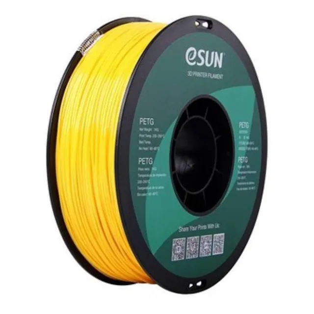 Filamento 3D Esun PETG de 1.75mm y 1kg solid yellow