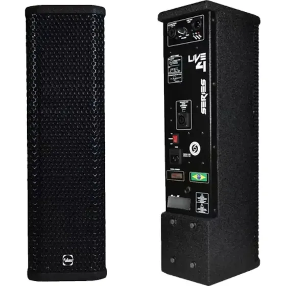 Caixa Acústica Line Array Live 4 Leacs 200wrms Ativa Igreja 