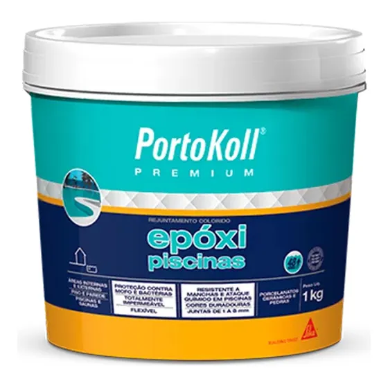Rejunte Epóxi Piscina Portokoll - Branco 1kg
