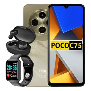 Cel Xiaomi Poco C75 256gb 8gb Ram + Fone + Relogio Brinde Cel Xiaomi Poco C75 256gb 8gb Ram + Fone + Relogio Brinde