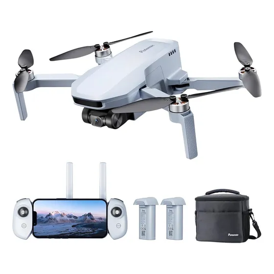 Dron Potensic Atom Se color gris Con GPS cámara 4K EIS 4km 2 Baterias