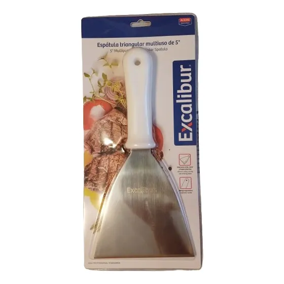 Espatula Recta Cacha Blanca Profesional 