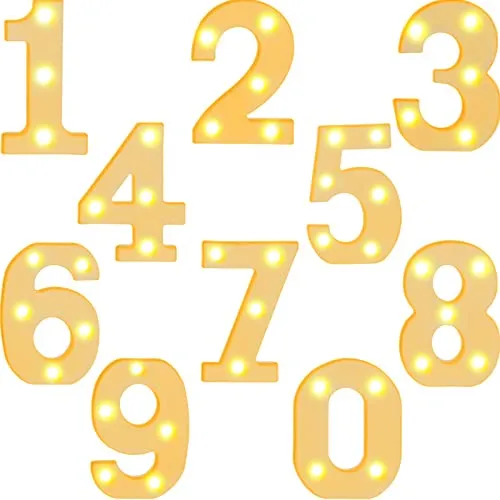 10 Letras Numéricas Decorativas Con Iluminación Led, Color B
