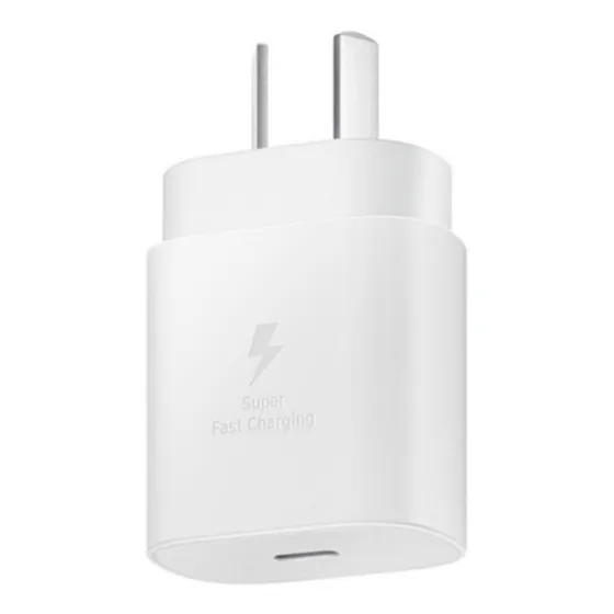 Cargador Adaptador Samsung 25w Sin Cable Carga Rapida Blanco