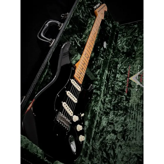 Fender Custom Shop David Gilmour Black Strat 2008 Relic Destro Maple