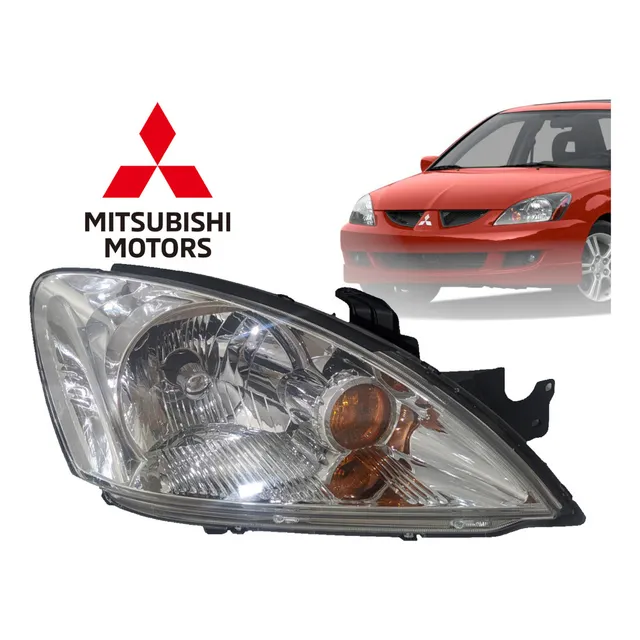 Faro Derecho Cromado Para Mitsubishi Lancer Touring 2009