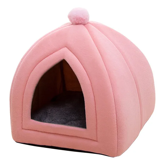 . Casa For Perros Pequeños Perrera Cama For Dormir Rosado