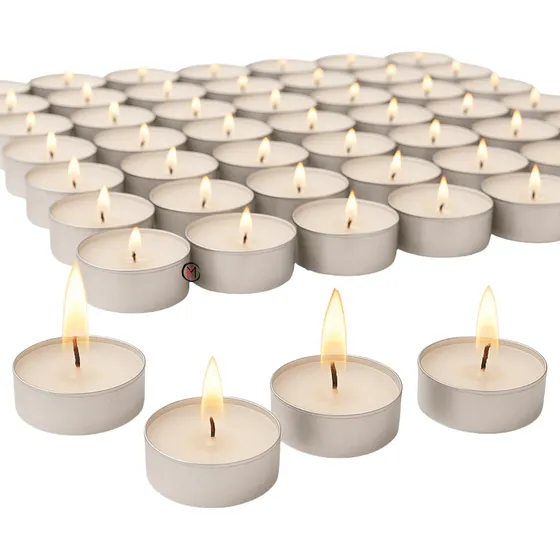 Velas Tea Light Para Pebetero Set X 80 Unidades Blancas