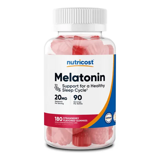 Gomitas De Melatonina Nutricost 20 Mg/porción 180 Gomitas