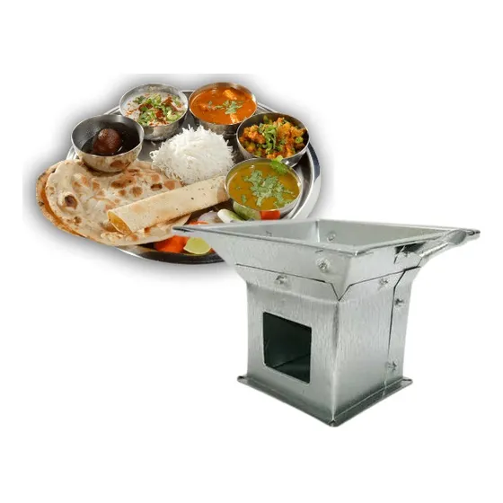 Set 2 Anafres Braseros Lamina Galvanizada Para Cocinar 