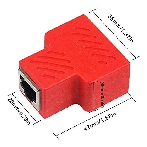 2 Unidad Divisor Ethernet 1 Extensor Rj45 Puerto Cable
