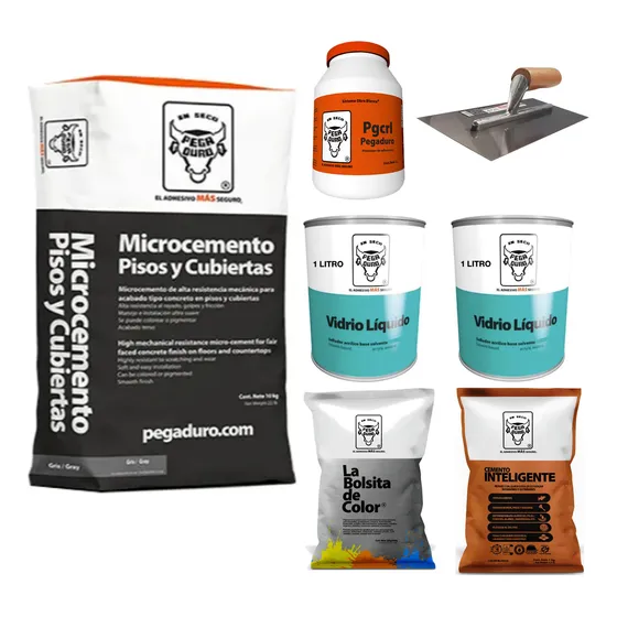 Microcemento Kit Para Pisos Y Cubiertas Pegaduro 10kg
