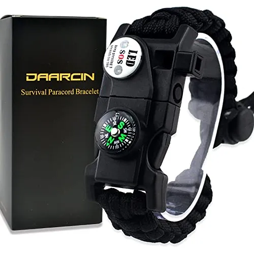 Daarcina Pulsera De Survival,fire Starter,waterproof 4jldo