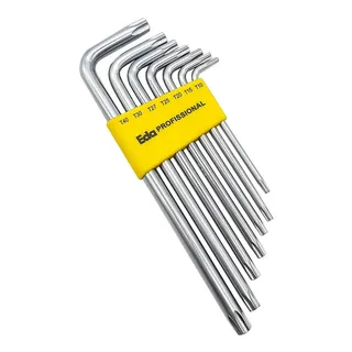 Jogo Chave Torx Tipo L Torque Tork C/ Furo No Meio T10 A T40 Jogo Chave Torx Tipo L Torque Tork C/ Furo No Meio T10 A T40