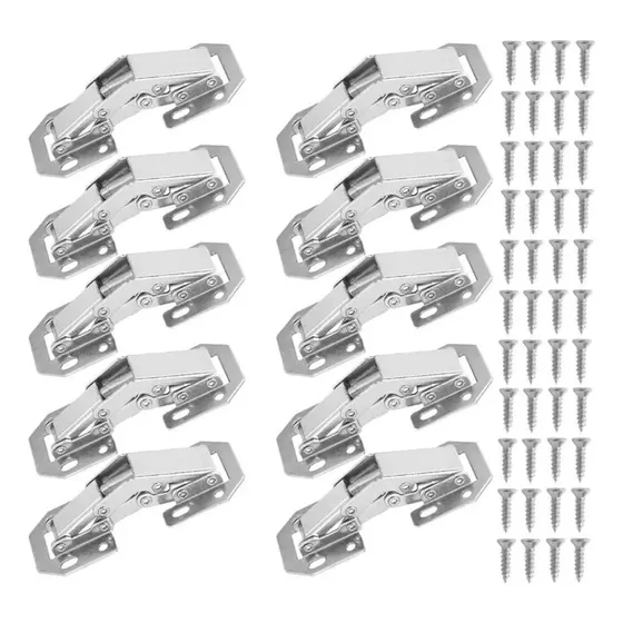 Set 10 Bisagras Bidimensional Oculta 90 Grados 7,5x3,3 Cms