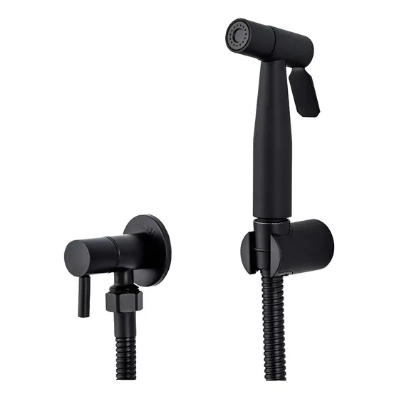 Ducha Higiénica Fria Negra Bidet Inodoro Negro Mate Rimontti