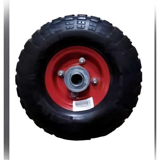 Rueda Para Carretilla De 10'' Con Rin Rojo Q7-pbty-10