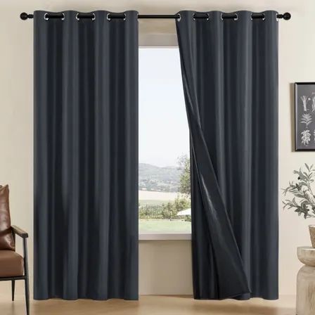 Elegante 100% Cortina De Diseño Opaco 2 Paño 140x220cm