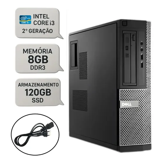 Cpu Desktop 390 Dell Core I3 8 Gb Ram 120 Gb Ssd