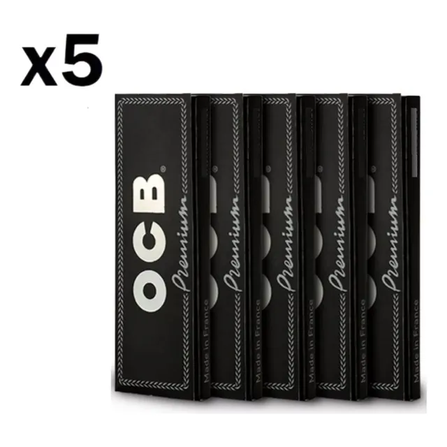 Pack Rolling Paper Ocb Black Premium 69mm 50 Hojitas