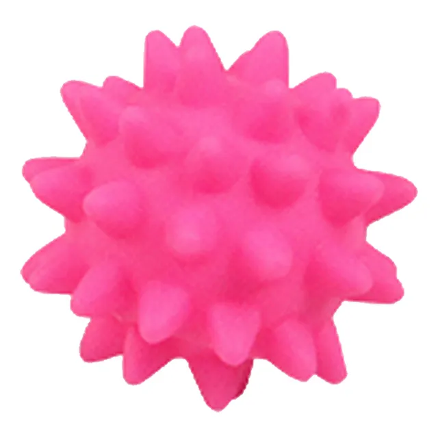 Juguete Para Perro Pelota 6 Cm Con Pinchos Y Sonido / Pawise Color Rosa Chicle