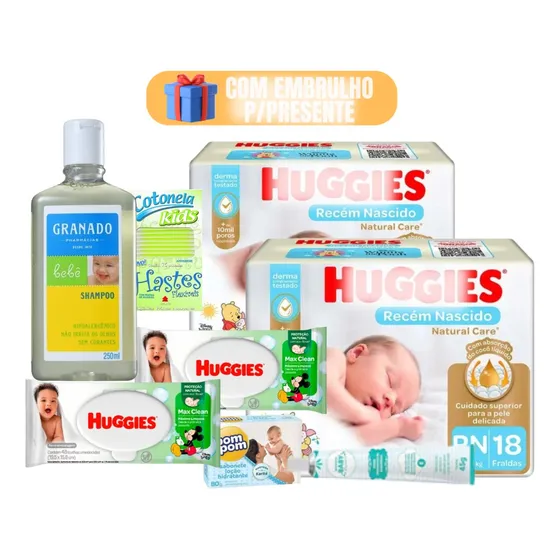 Kit Mamae E Bebe Fraldas Monica Cha De Bebe Virtual Shampoo