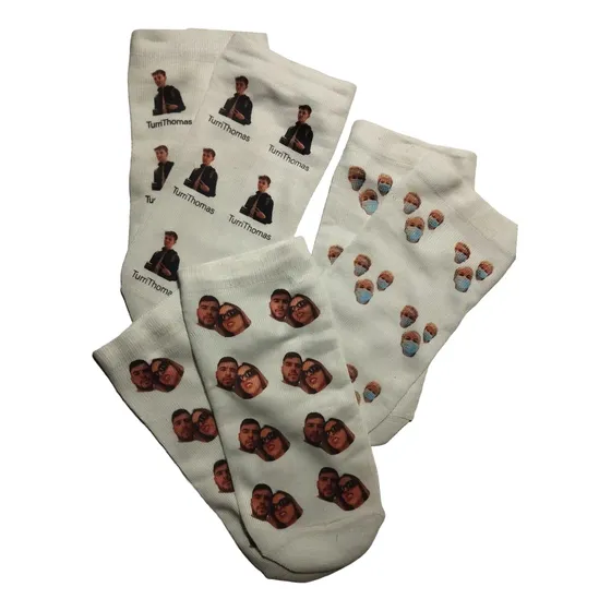 Pack  3 Pares Soquetes Personalizados. Talle Único 33 Al 39