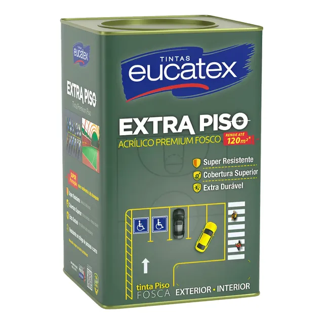 Tinta Eucatex Extra Piso Premium 18 Acabamento Fosco Cor Branco | Lata 18 Litros