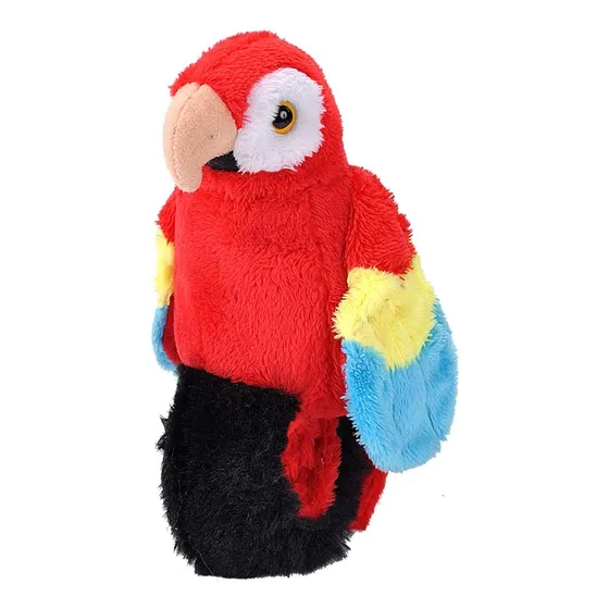Plush Toy Wild Republic Perching Parrot Scarlet Macaw 23cm