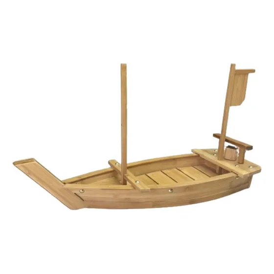 Barco De Bambú Para Sushi De Cocina Japonesa Con Largo 60cm