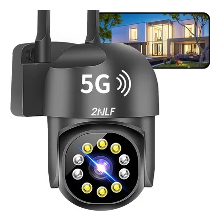 2nlf 5G Cámara De Seguridad Exterior Wifi ip 360° 1080p Con Led