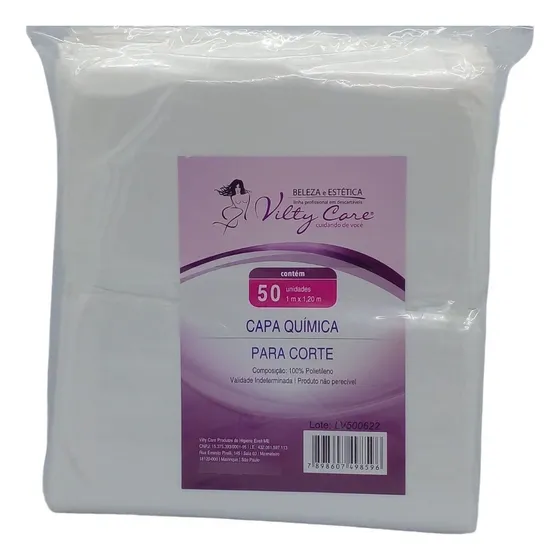 Kit 50 Capas De Corte De Cabelo Química Tintura Descartáveis