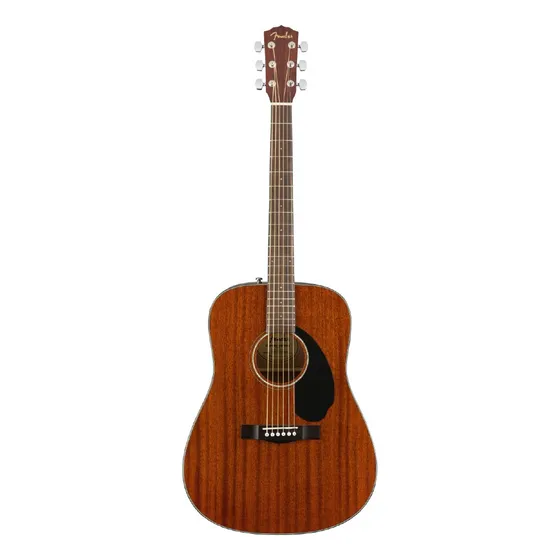 Guitarra Fender Cd-60s Acústica Caoba Tapa Sólida Color Marrón oscuro Orientación de la mano Diestro